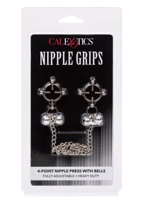 4-Point Nipple Press W Bells Metal Calexotics 4-Point Nipple Press W Bells Metal Calexotics