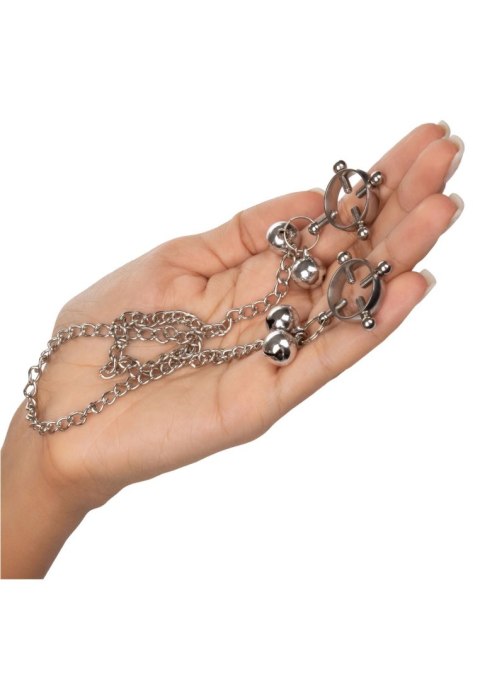 4-Point Nipple Press W Bells Metal Calexotics 4-Point Nipple Press W Bells Metal Calexotics