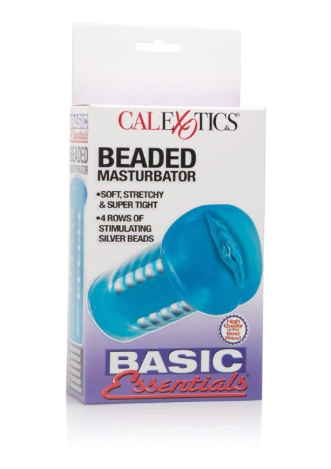 BasicEssentials Beaded Mastrub Blue Calexotics BasicEssentials Beaded Mastrub Blue Calexotics