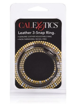 Leather 3-Snap Ring Black Calexotics