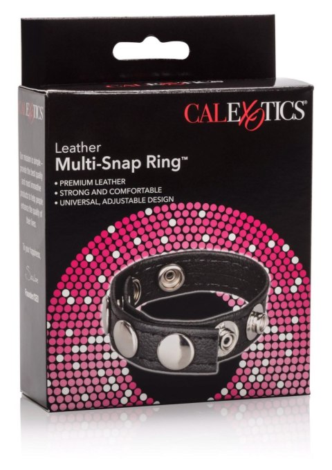 Leather Multi-Snap Ring Black Calexotics Leather Multi-Snap Ring Black Calexotics