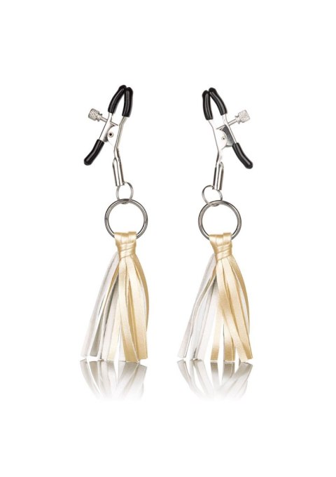 Playful Tassels Nipple Clamps Gold Calexotics Playful Tassels Nipple Clamps Gold Calexotics