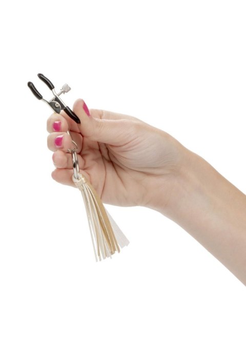 Playful Tassels Nipple Clamps Gold Calexotics Playful Tassels Nipple Clamps Gold Calexotics