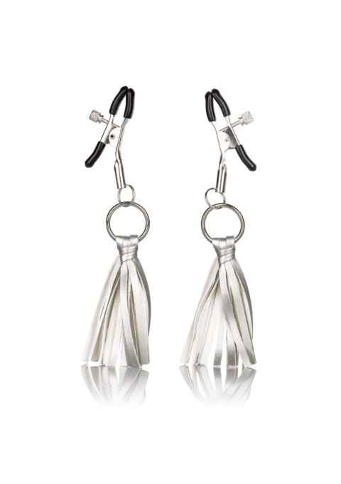 Playful Tassels Nipple Clamps Silver Calexotics Playful Tassels Nipple Clamps Silver Calexotics