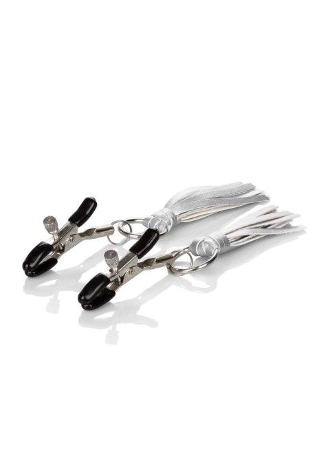 Playful Tassels Nipple Clamps Silver Calexotics Playful Tassels Nipple Clamps Silver Calexotics