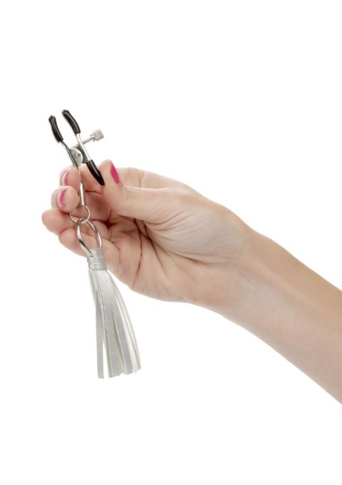 Playful Tassels Nipple Clamps Silver Calexotics Playful Tassels Nipple Clamps Silver Calexotics