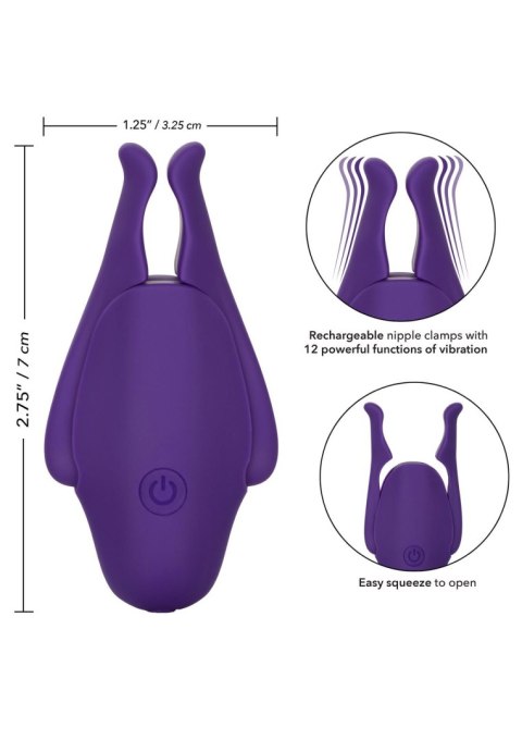 Rechargeable Nipplettes Purple Calexotics