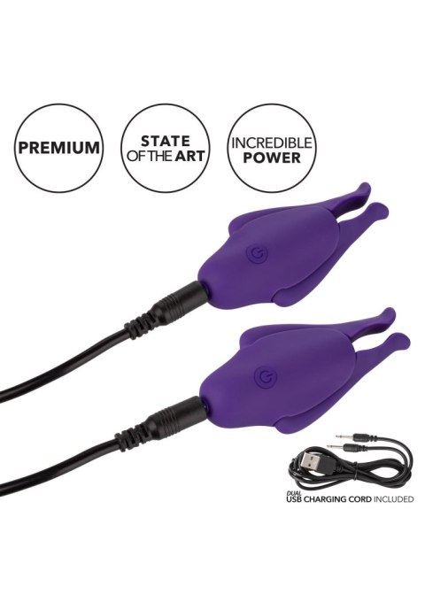 Rechargeable Nipplettes Purple Calexotics
