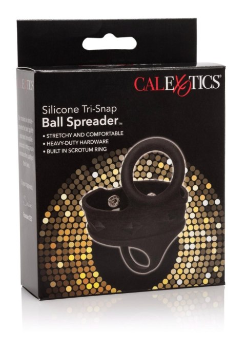 Silicone 3-Snap Ball Spreader Black Calexotics Silicone 3-Snap Ball Spreader Black Calexotics