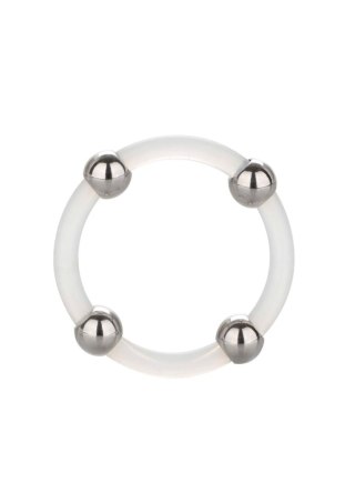Steel Beaded Silicone Ring L Transparent Calexotics