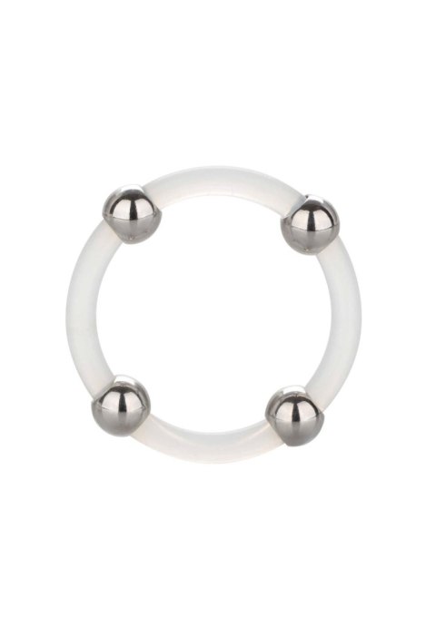 Steel Beaded Silicone Ring L Transparent Calexotics Steel Beaded Silicone Ring L Transparent Calexotics