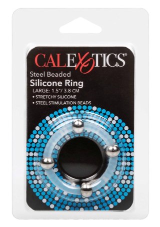 Steel Beaded Silicone Ring L Transparent Calexotics