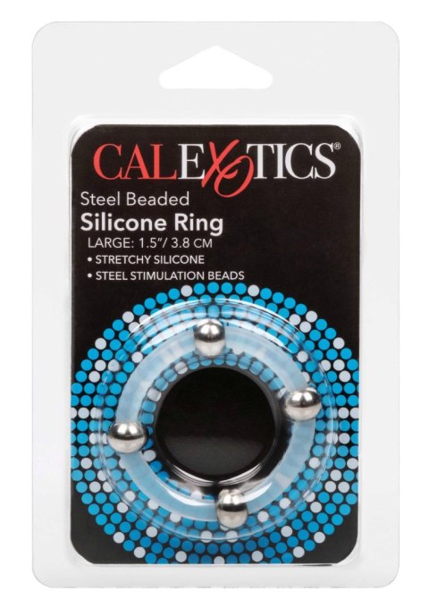 Steel Beaded Silicone Ring L Transparent Calexotics Steel Beaded Silicone Ring L Transparent Calexotics