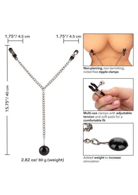 Weighted Disc Nipple Clamps Metal Calexotics Weighted Disc Nipple Clamps Metal Calexotics