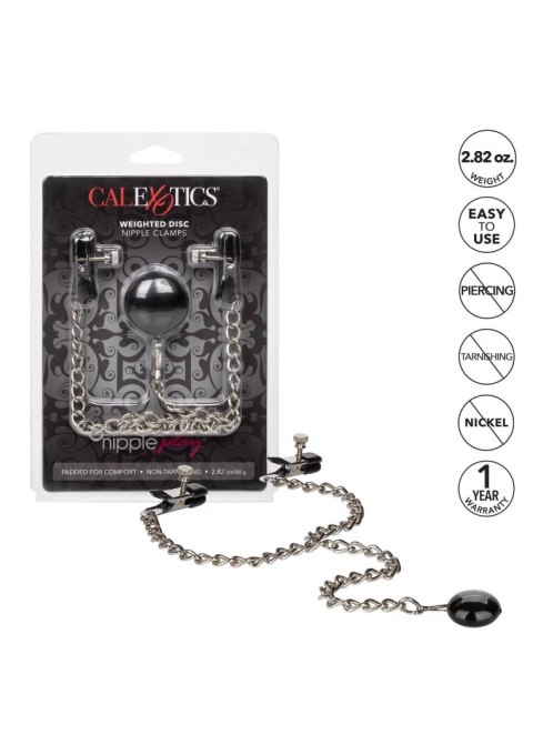 Weighted Disc Nipple Clamps Metal Calexotics Weighted Disc Nipple Clamps Metal Calexotics