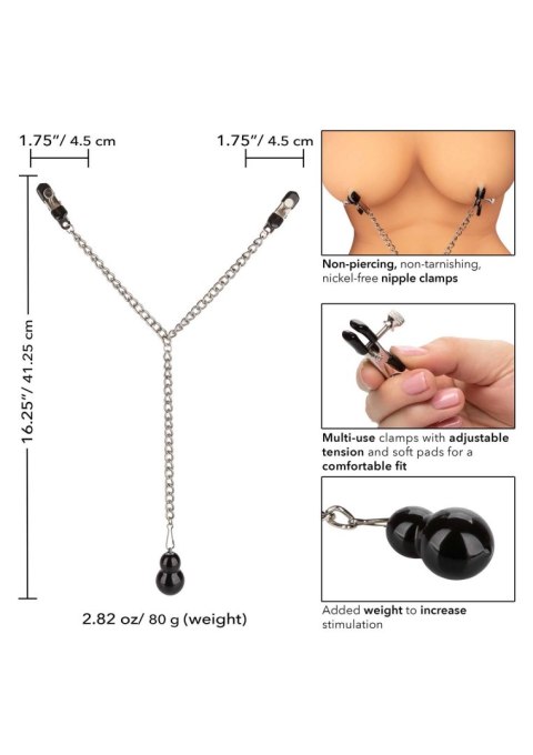 Weighted Nipple Clamps Metal Calexotics Weighted Nipple Clamps Metal Calexotics