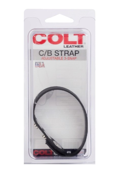 COLT Leather C/B Strap 3-snap Black Calexotics COLT Leather C/B Strap 3-snap Black Calexotics