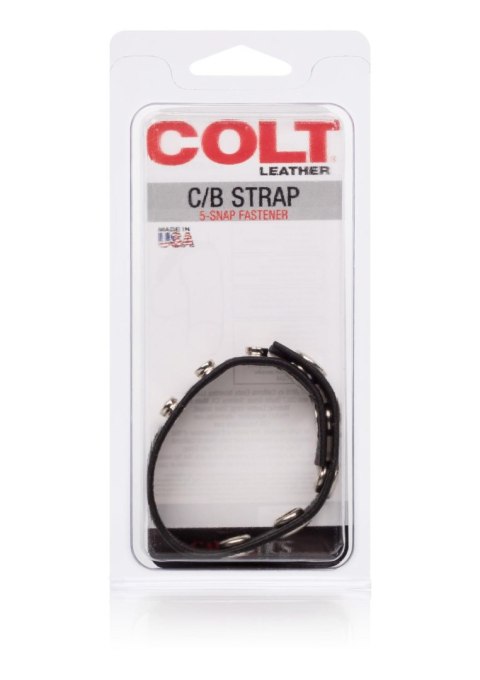 COLT Leather C/B Strap 5-snap Black Calexotics COLT Leather C/B Strap 5-snap Black Calexotics