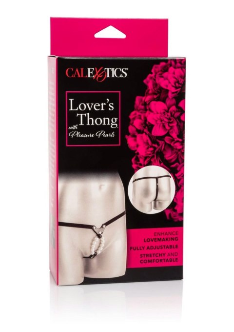Lover Thong w/ Pleasure Pearls Black Calexotics Lover Thong w/ Pleasure Pearls Black Calexotics
