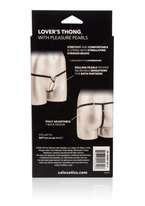 Lover Thong w/ Pleasure Pearls Black Calexotics Lover Thong w/ Pleasure Pearls Black Calexotics