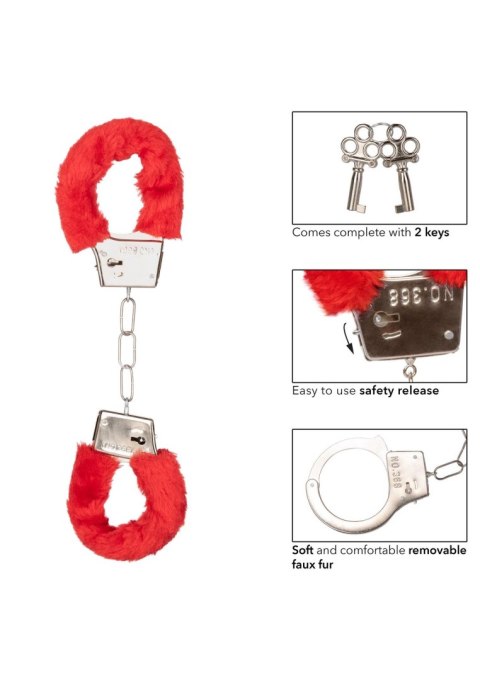 Playful Furry Cuffs Red Calexotics
