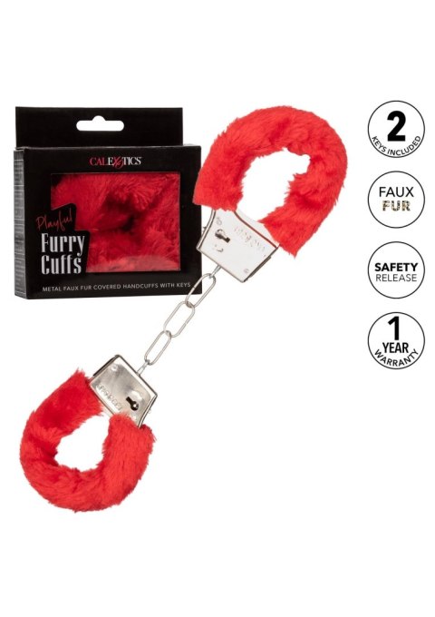 Playful Furry Cuffs Red Calexotics