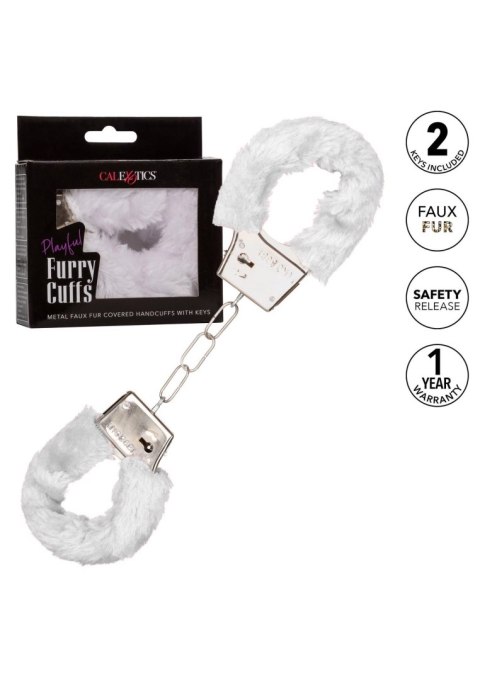 Playful Furry Cuffs White Calexotics