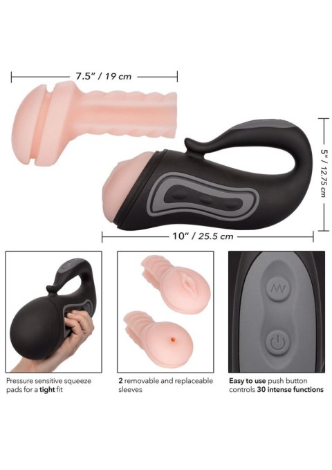 Rechargeable Grip-N-Stroke Black Calexotics
