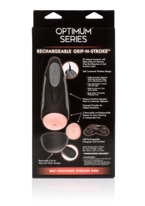 Rechargeable Grip-N-Stroke Black Calexotics