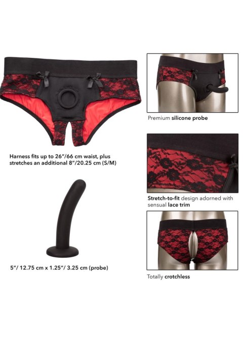 Scandal Crotchless Set S/M Black Calexotics