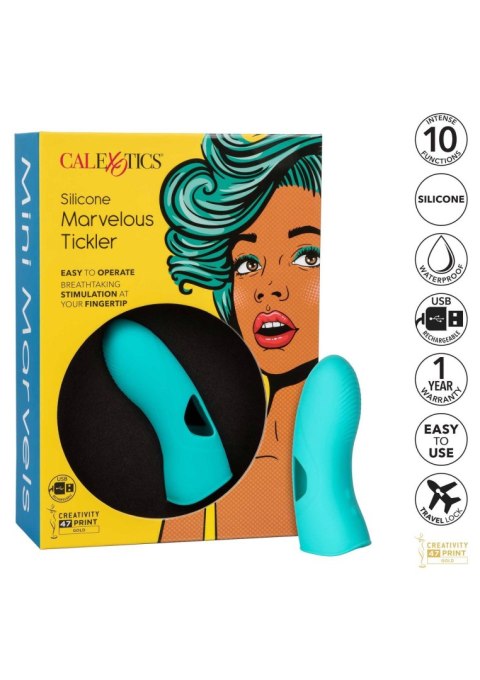 Silicone Marvelous Tickler Aqua Calexotics
