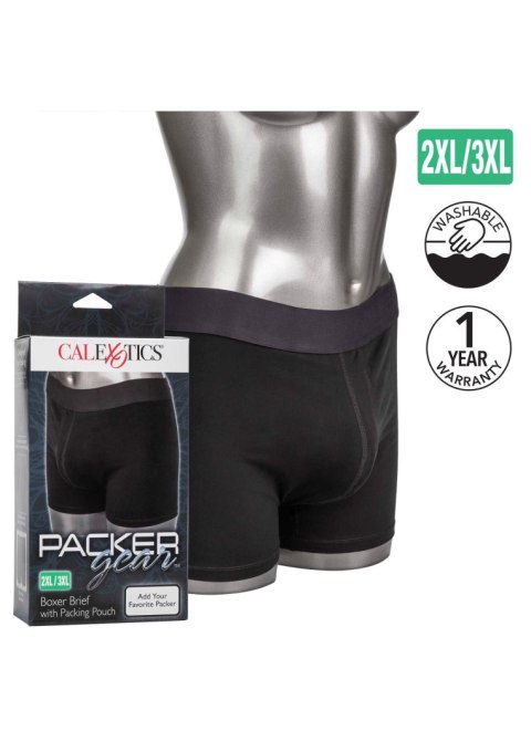 Boxer Brief with Packing Pouch Black Calexotics Boxer Brief with Packing Pouch Black Calexotics