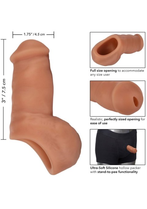 Soft Silicone Stand-To-Pee Brown skin tone Calexotics