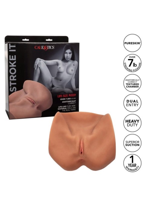 Stroke It Life size Pussy Brown skin tone Calexotics