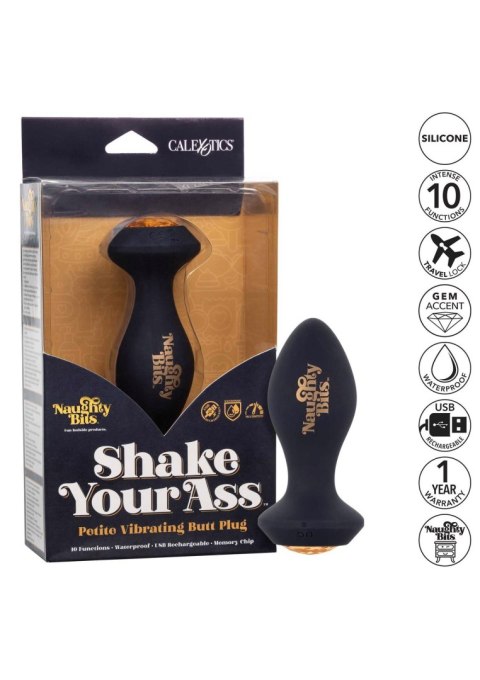 Shake Your Ass Vibr. Butt Plug Black Calexotics