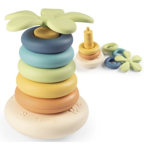 SMOBY Little Green Duża Piramidka z Krążków Bioplastik Palma 6el. Smoby SMOBY Little Green Duża Piramidka z Krążków Bioplastik Palma 6el. Smoby