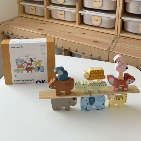 TOOKY TOY Drewniane Klocki Układanka Zwierzątka Montessori 9 el. Tooky Toy TOOKY TOY Drewniane Klocki Układanka Zwierzątka Montessori 9 el. Tooky Toy