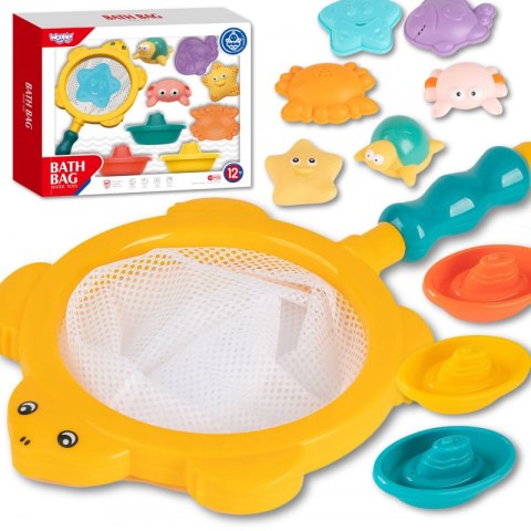 WOOPIE BABY Zestaw do Kąpieli Morskie Zwierzątka + Łódki + Siatka do Wyławania Woopie WOOPIE BABY Zestaw do Kąpieli Morskie Zwierzątka + Łódki + Siatka do Wyławania Woopie