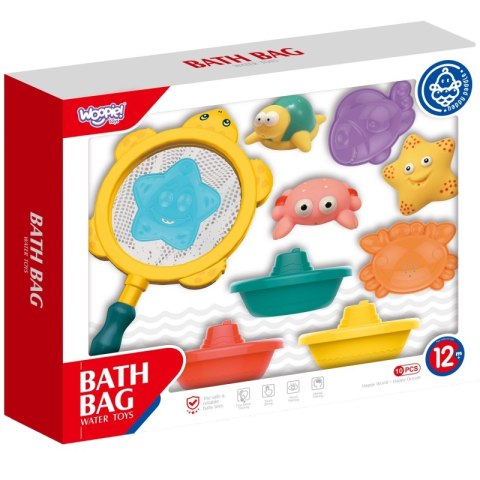 WOOPIE BABY Zestaw do Kąpieli Morskie Zwierzątka + Łódki + Siatka do Wyławania Woopie WOOPIE BABY Zestaw do Kąpieli Morskie Zwierzątka + Łódki + Siatka do Wyławania Woopie