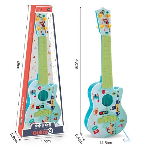 WOOPIE Gitara Akustyczna dla Dzieci Zielona 43 cm Woopie WOOPIE Gitara Akustyczna dla Dzieci Zielona 43 cm Woopie