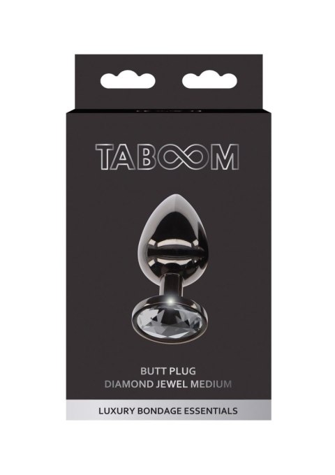 Butt Plug With Diamond Jewel M Black Taboom Butt Plug With Diamond Jewel M Black Taboom