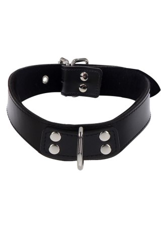 Elegant D-Ring Collar Black Taboom