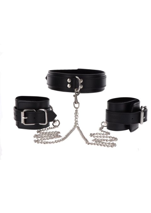Heavy Collar and Wrist Cuffs Black Taboom Heavy Collar and Wrist Cuffs Black Taboom