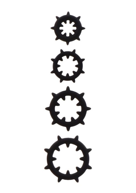 Nipple Enlargers with 8 Rings Black Taboom