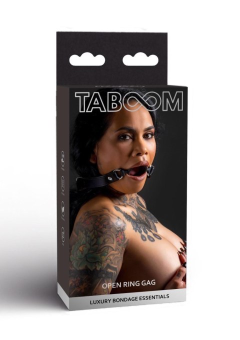 Open Ring Gag Black Taboom Open Ring Gag Black Taboom