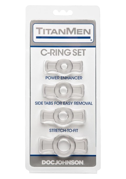 Pierścień-TITANMEN COCKRING SET CLEAR Doc Johnson Pierścień-TITANMEN COCKRING SET CLEAR Doc Johnson