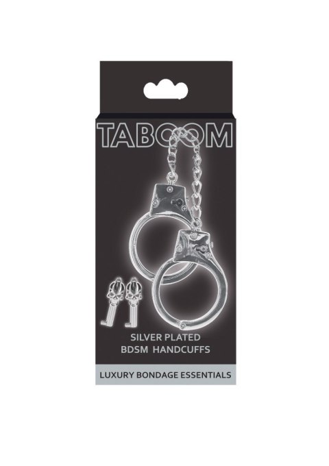 Silver Plated BDSM Handcuffs Silver Taboom