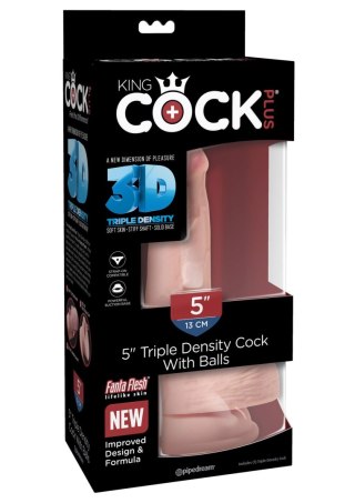 3D Cock with Balls 5 inch Light skin tone Pipedream