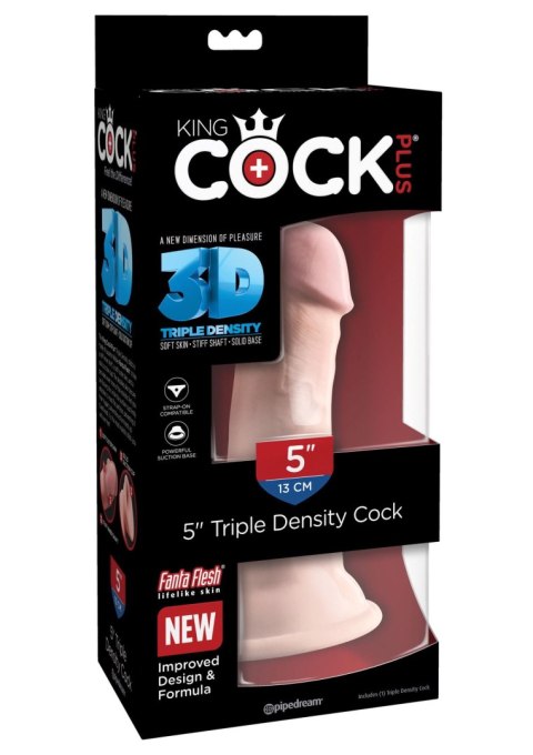3D Triple Density Cock 5 inch Light skin tone Pipedream