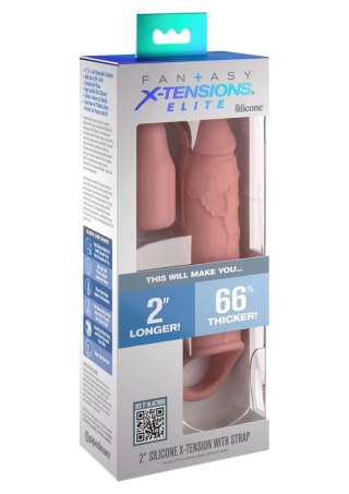 Extension w Strap 6 Inch Light skin tone Pipedream